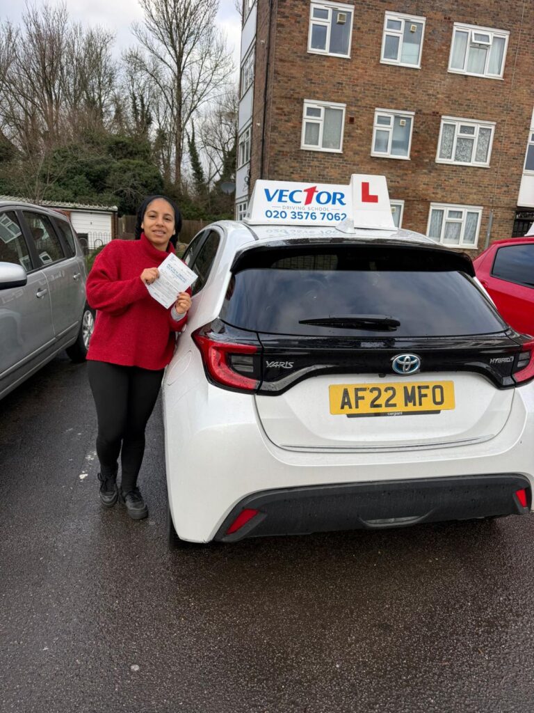 Happy driver with pass certificate 2