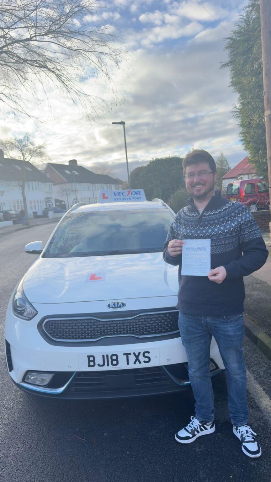 Successful Vector Driving School driving learner